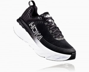 Black / White Hoka Bondi 6 Wide | 82704VUWC