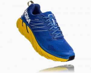 Blue / Lemon Hoka Clifton 6 Wide | 57812SUTW