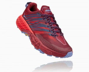 Dark Brown / Red Hoka Speedgoat 4 | 49826XNEM