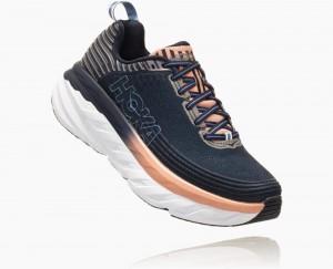 Indigo / Pink Hoka Bondi 6 Wide | 51673KRJX