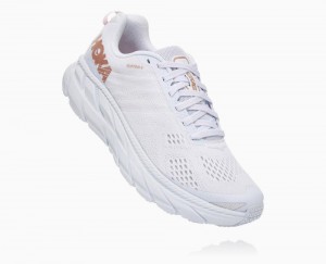 White / Rose Gold Hoka Clifton 6 Wide | 87903HPIZ