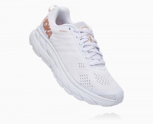 White / Rose Gold Hoka Clifton 6 | 03485KBCL