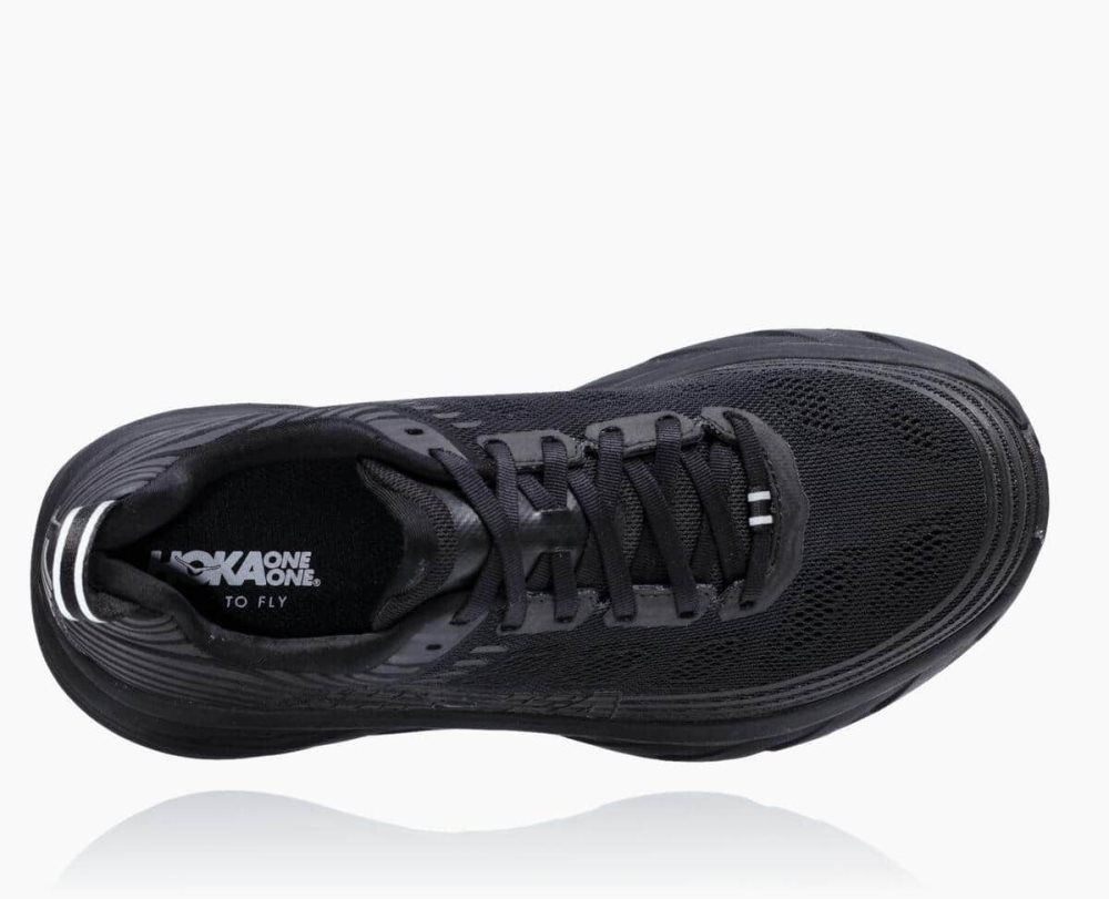 Black / Black Hoka Bondi 6 Wide | 23548VUHW