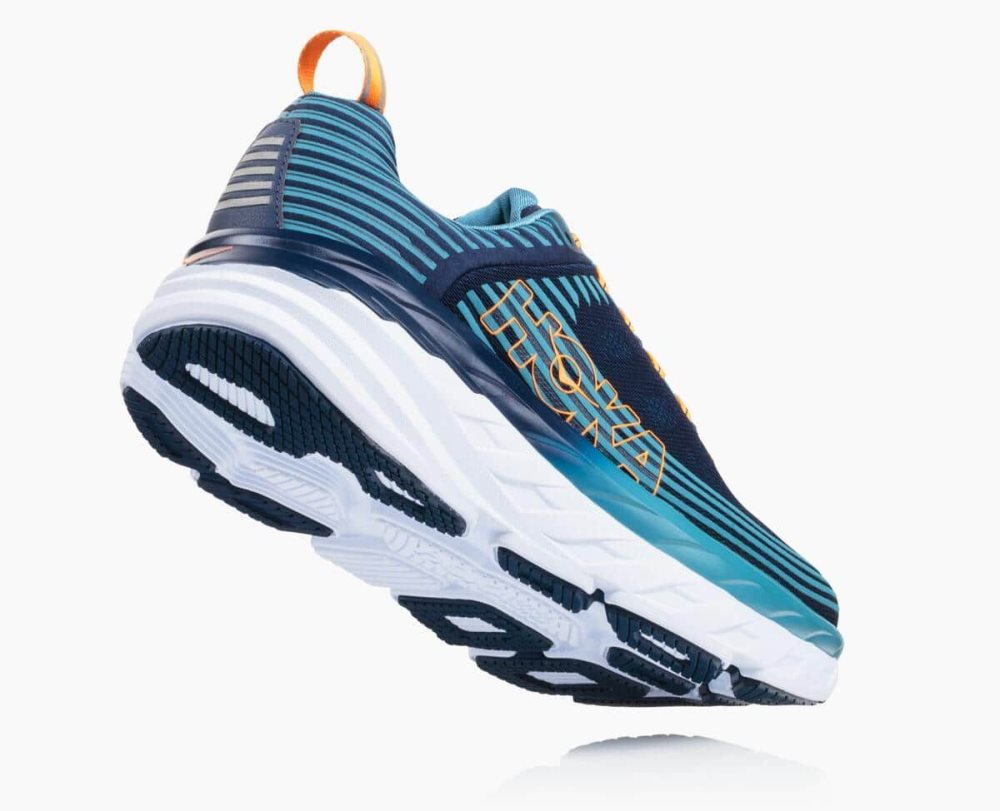 Black / Blue Hoka Bondi 6 Wide | 81502RJKY