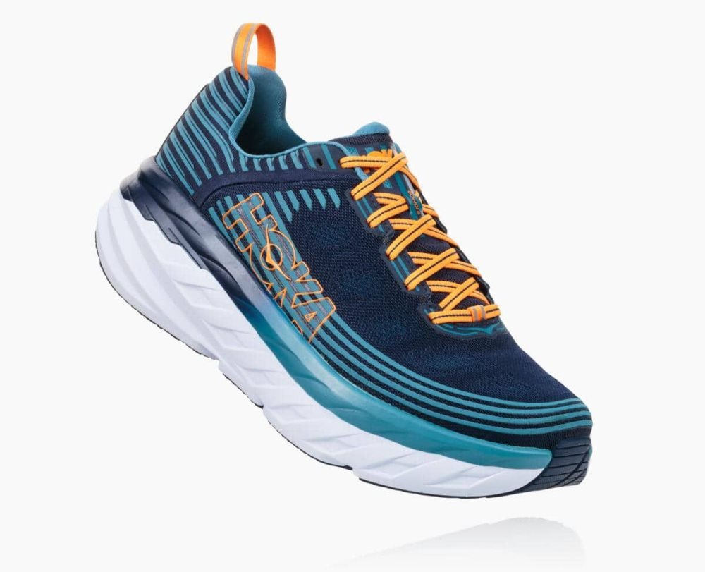 Black / Blue Hoka Bondi 6 Wide | 81502RJKY