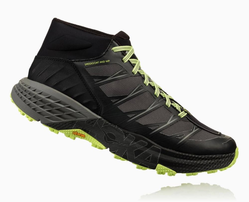 Black / Grey Hoka Speedgoat Mid Waterproof | 07324AHBV