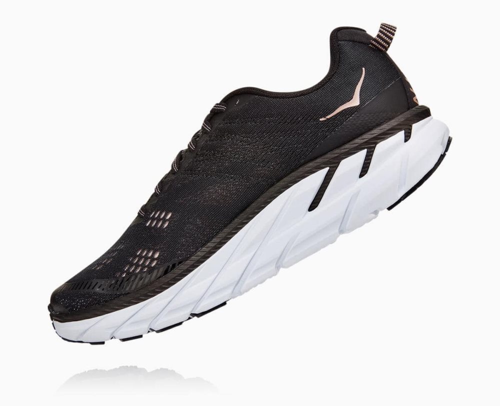 Black / Rose Gold Hoka Clifton 6 Wide | 41632FIXL