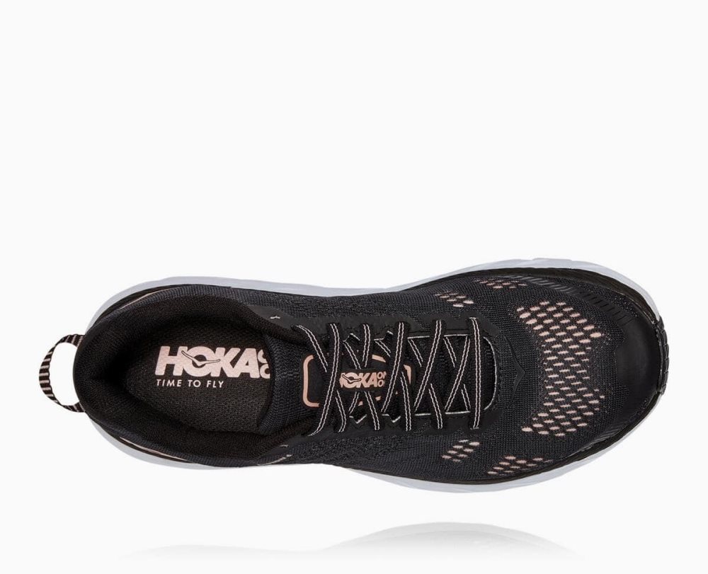 Black / Rose Gold Hoka Clifton 6 Wide | 41632FIXL