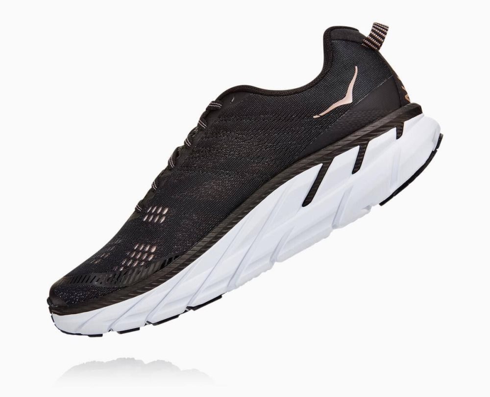 Black / Rose Gold Hoka Clifton 6 | 02749YFDV