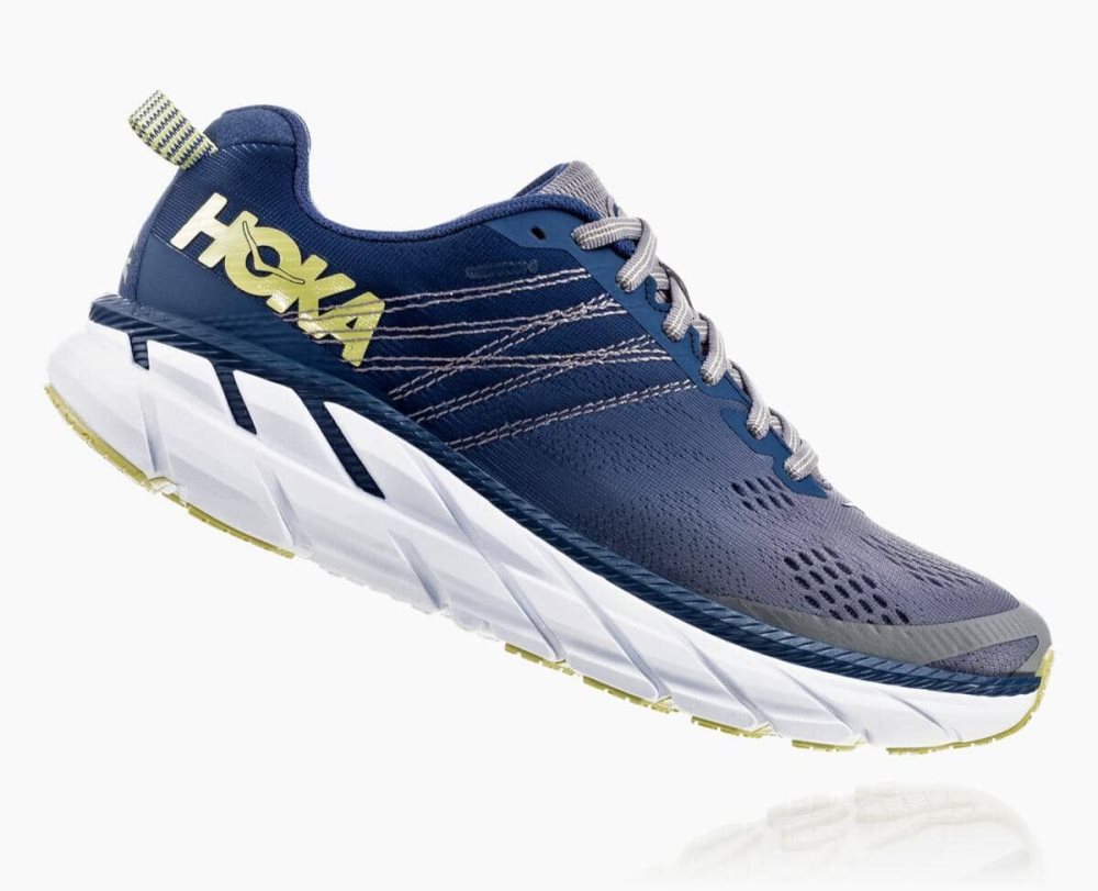 Blue Hoka Clifton 6 Wide | 15620LCTU