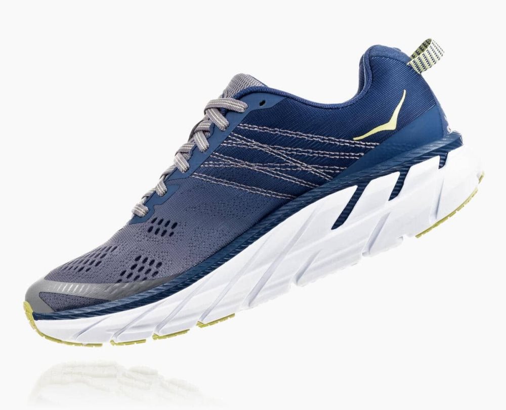 Blue Hoka Clifton 6 Wide | 15620LCTU