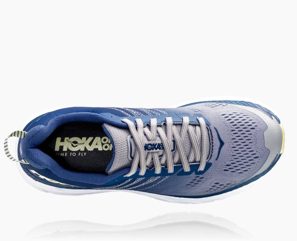 Blue Hoka Clifton 6 Wide | 15620LCTU