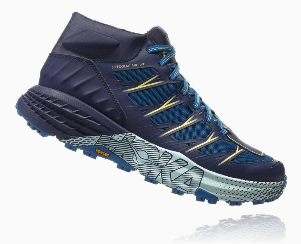 Blue Hoka Speedgoat Mid Waterproof | 21578ZJDB