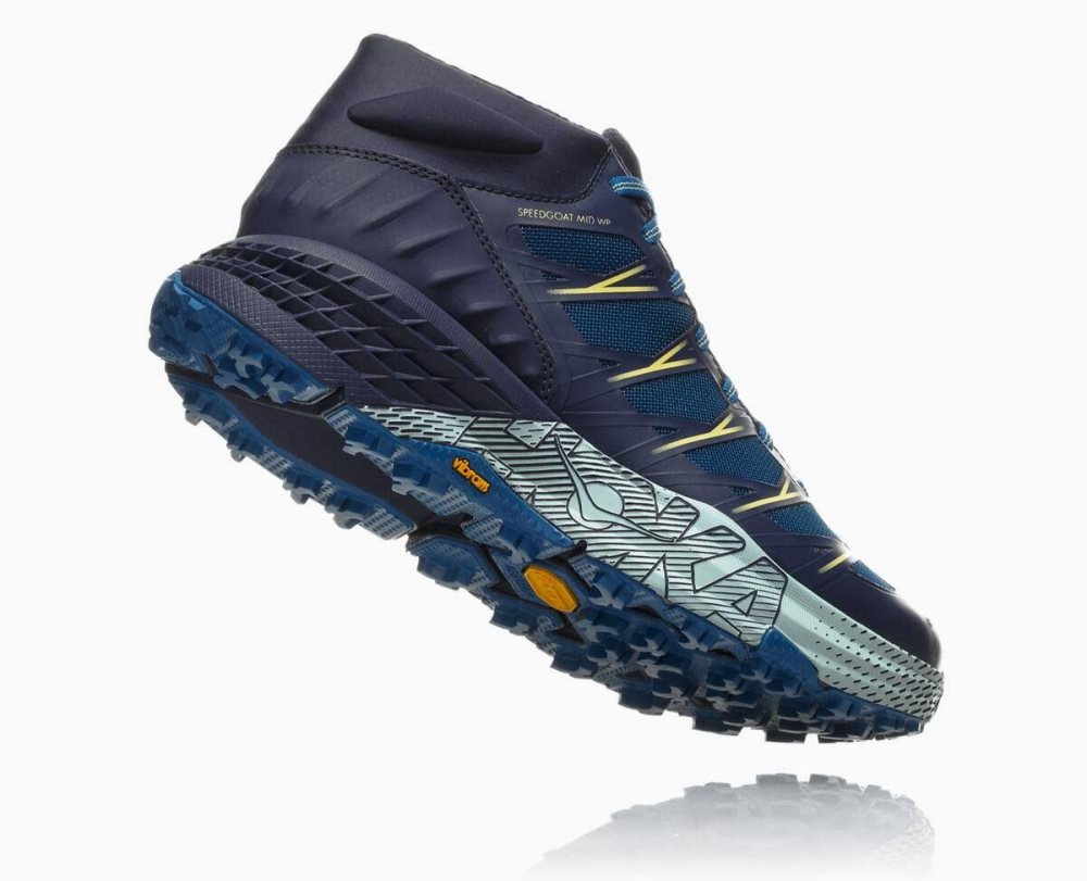 Blue Hoka Speedgoat Mid Waterproof | 21578ZJDB