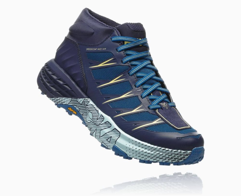 Blue Hoka Speedgoat Mid Waterproof | 21578ZJDB