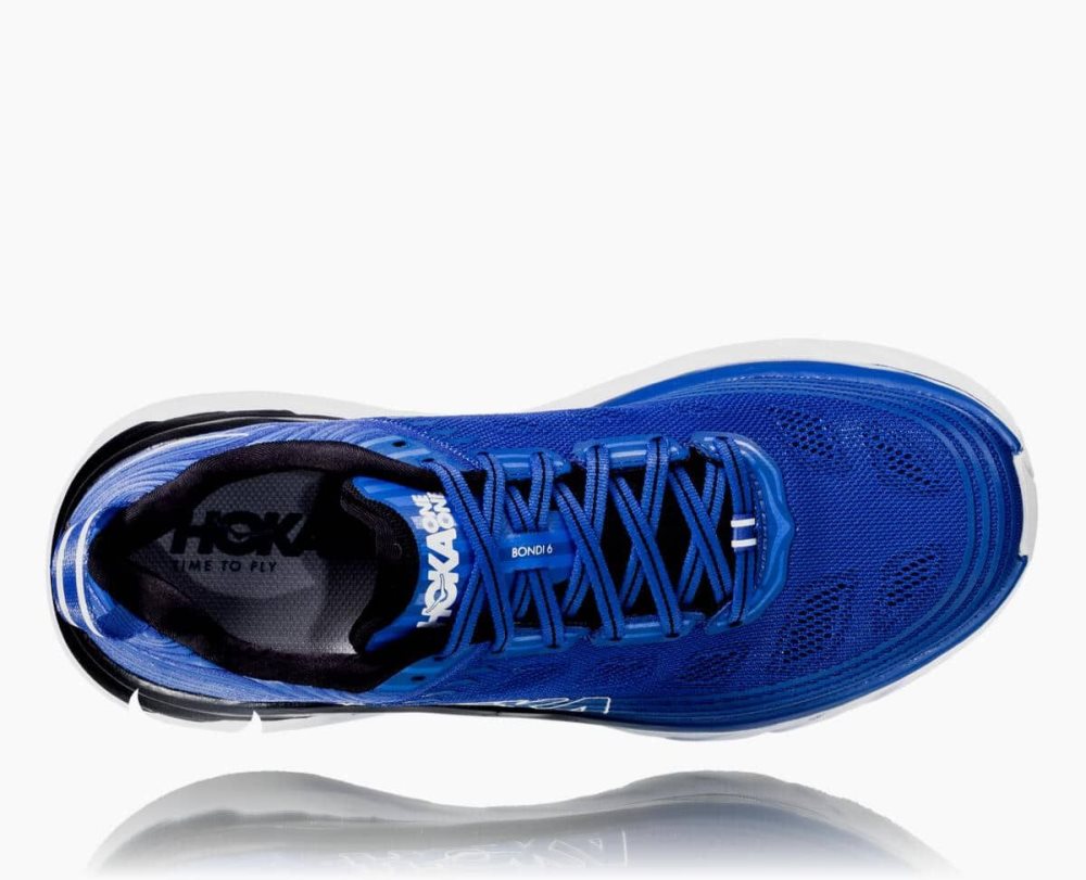 Blue / Dark Grey Hoka Bondi 6 Wide | 07325QAMS