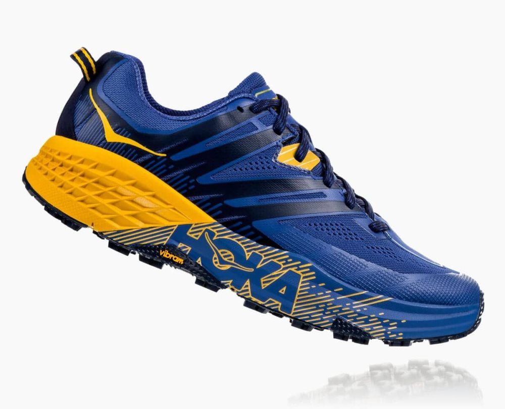 Blue / Gold Hoka Speedgoat 3 | 14376RMBD