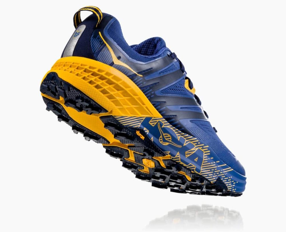 Blue / Gold Hoka Speedgoat 3 | 14376RMBD