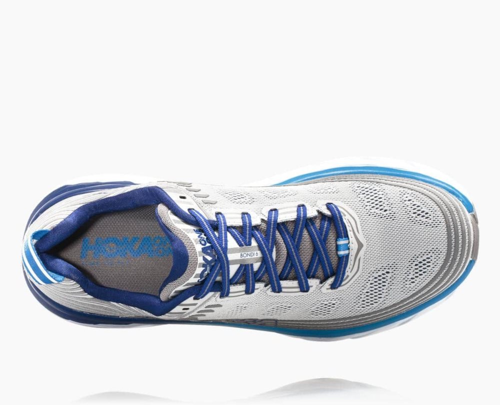 Blue / Grey Hoka Bondi 6 Wide | 71043JVRZ