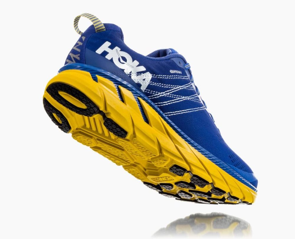 Blue / Lemon Hoka Clifton 6 Wide | 57812SUTW