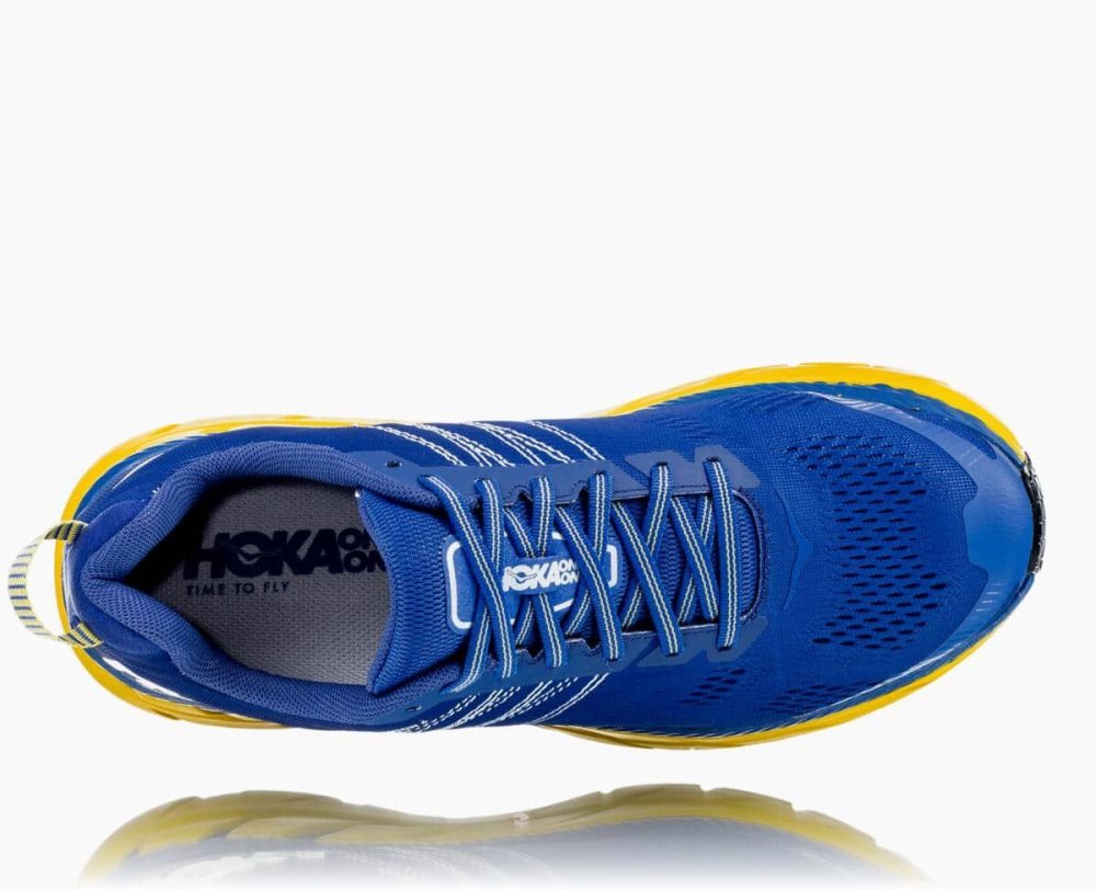 Blue / Lemon Hoka Clifton 6 Wide | 57812SUTW