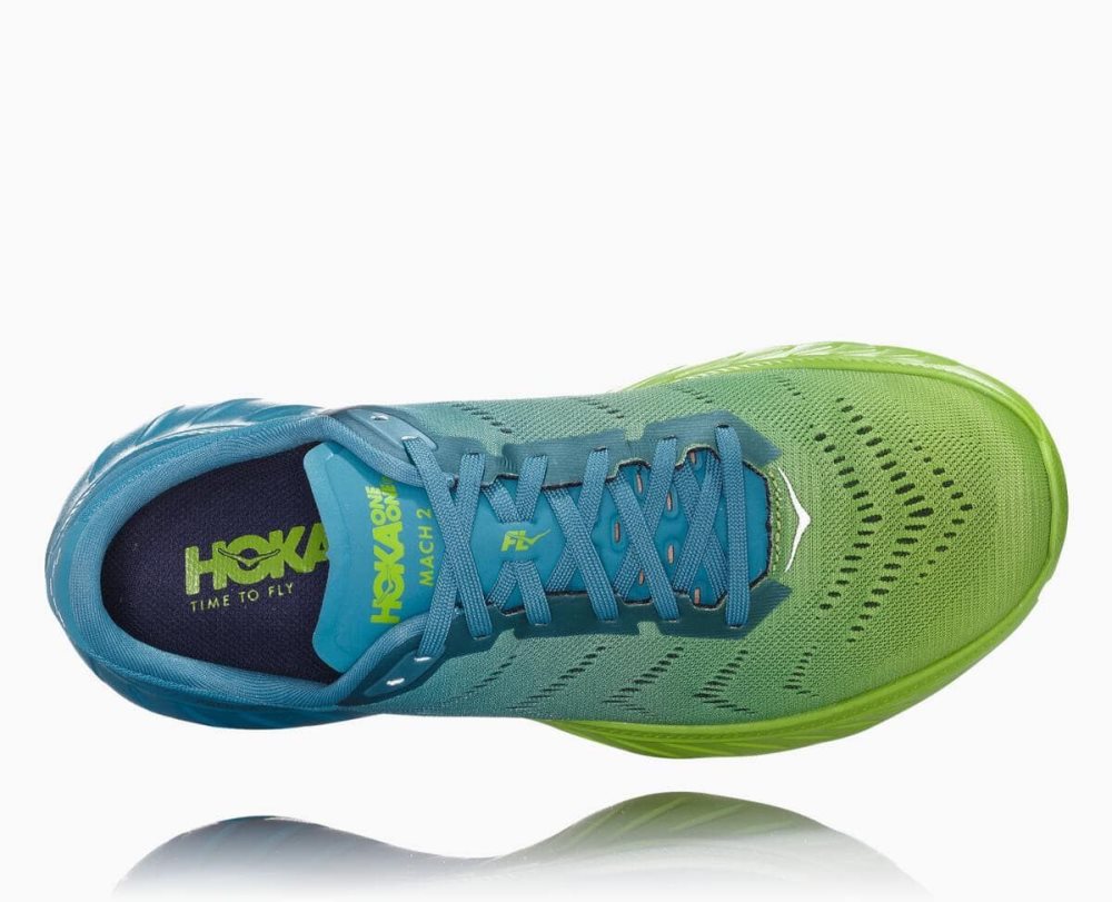 Blue / Light Green Hoka Mach 2 | 14605BSIK