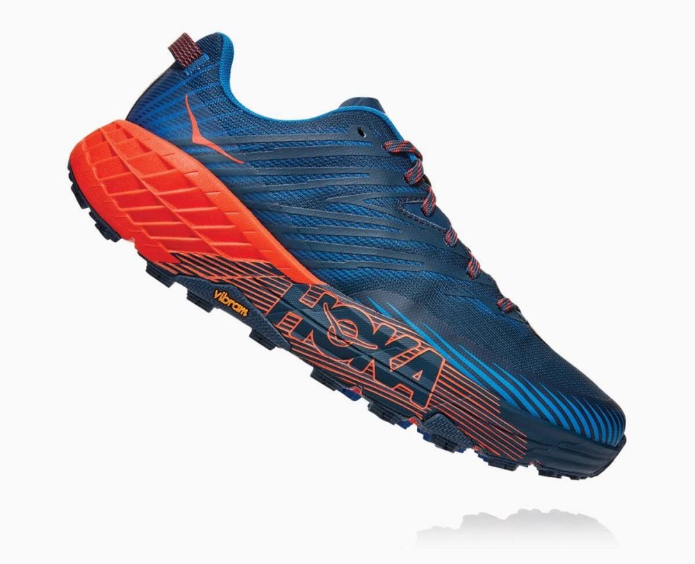 Blue / Red Hoka Speedgoat 4 Wide | 48710GDTV