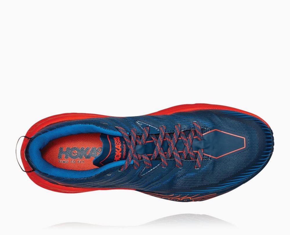 Blue / Red Hoka Speedgoat 4 Wide | 48710GDTV