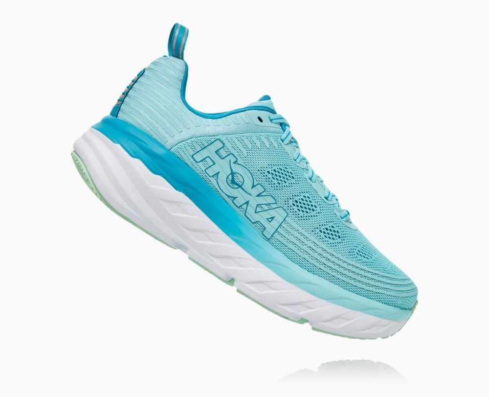 Brown / Blue Hoka Bondi 6 Wide | 95716FRGL