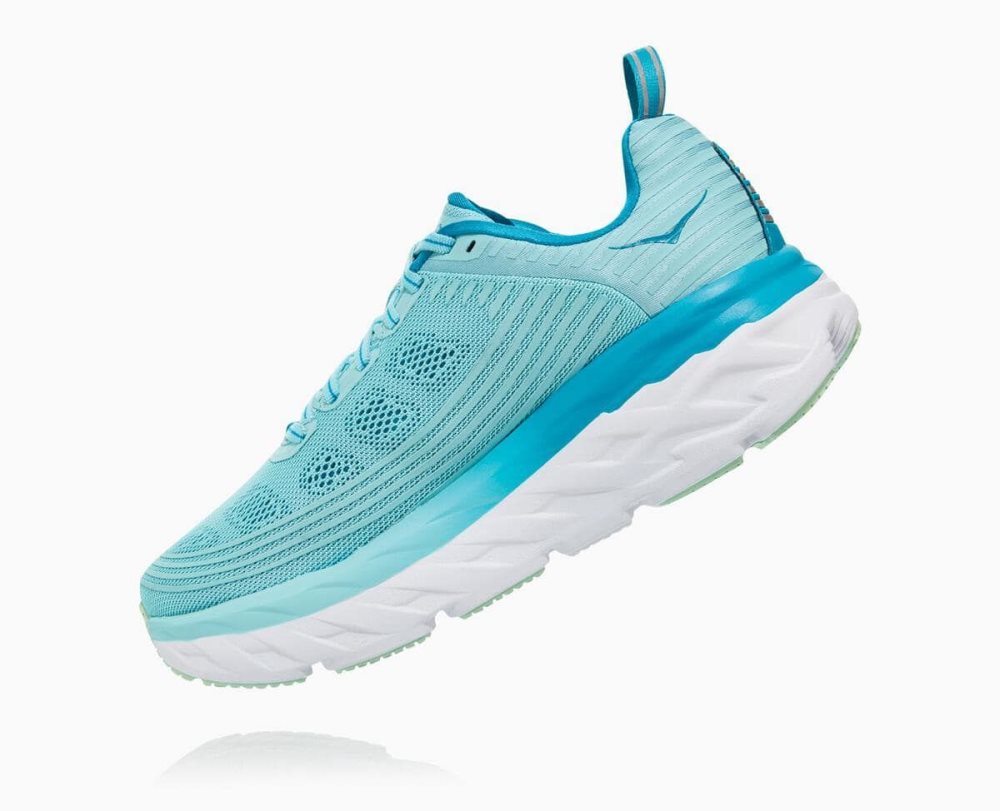 Brown / Blue Hoka Bondi 6 Wide | 95716FRGL