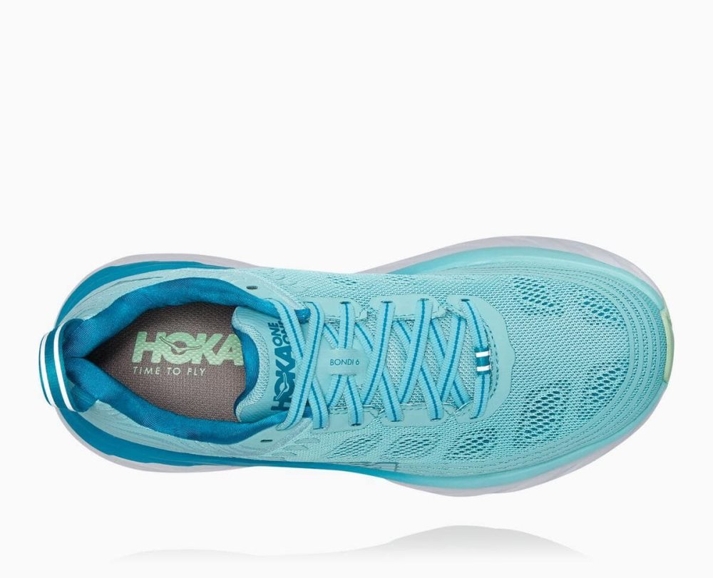 Brown / Blue Hoka Bondi 6 Wide | 95716FRGL