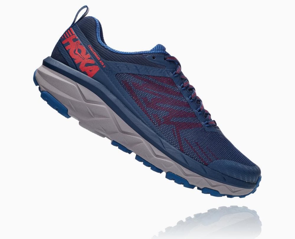 Dark Blue / Red Hoka Challenger ATR 5 Wide | 05893ZTIY