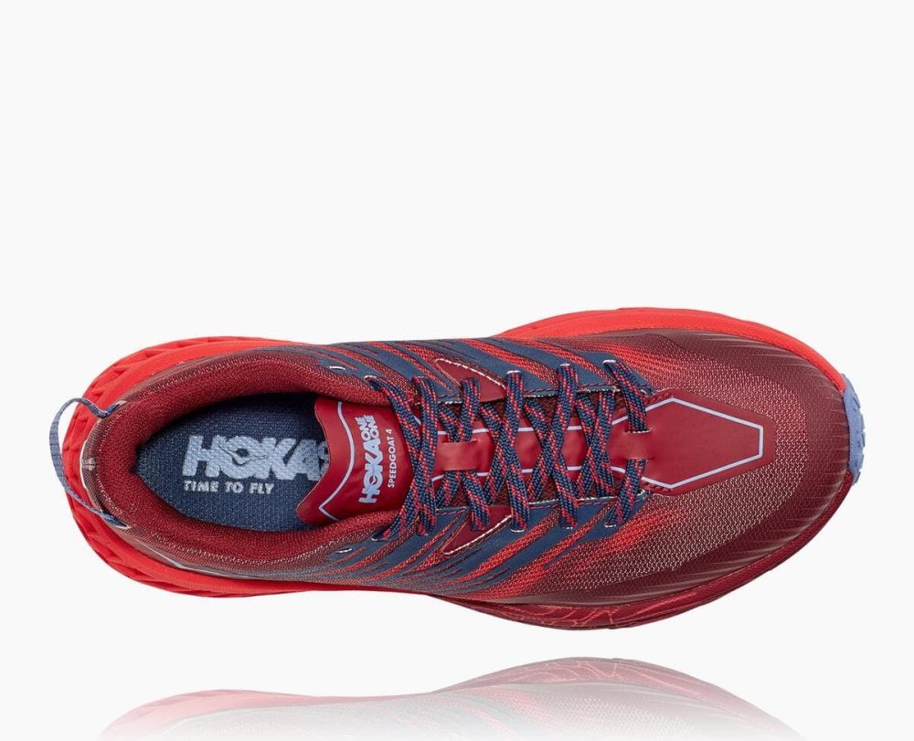 Dark Brown / Red Hoka Speedgoat 4 Wide | 38469FARB