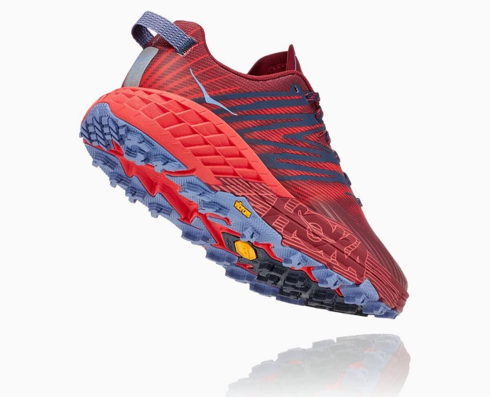 Dark Brown / Red Hoka Speedgoat 4 | 49826XNEM