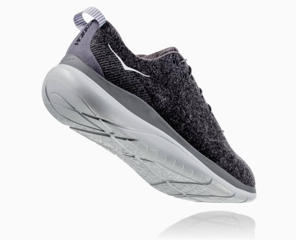 Dark Grey Hoka Hupana Flow Wool | 05286ASIK