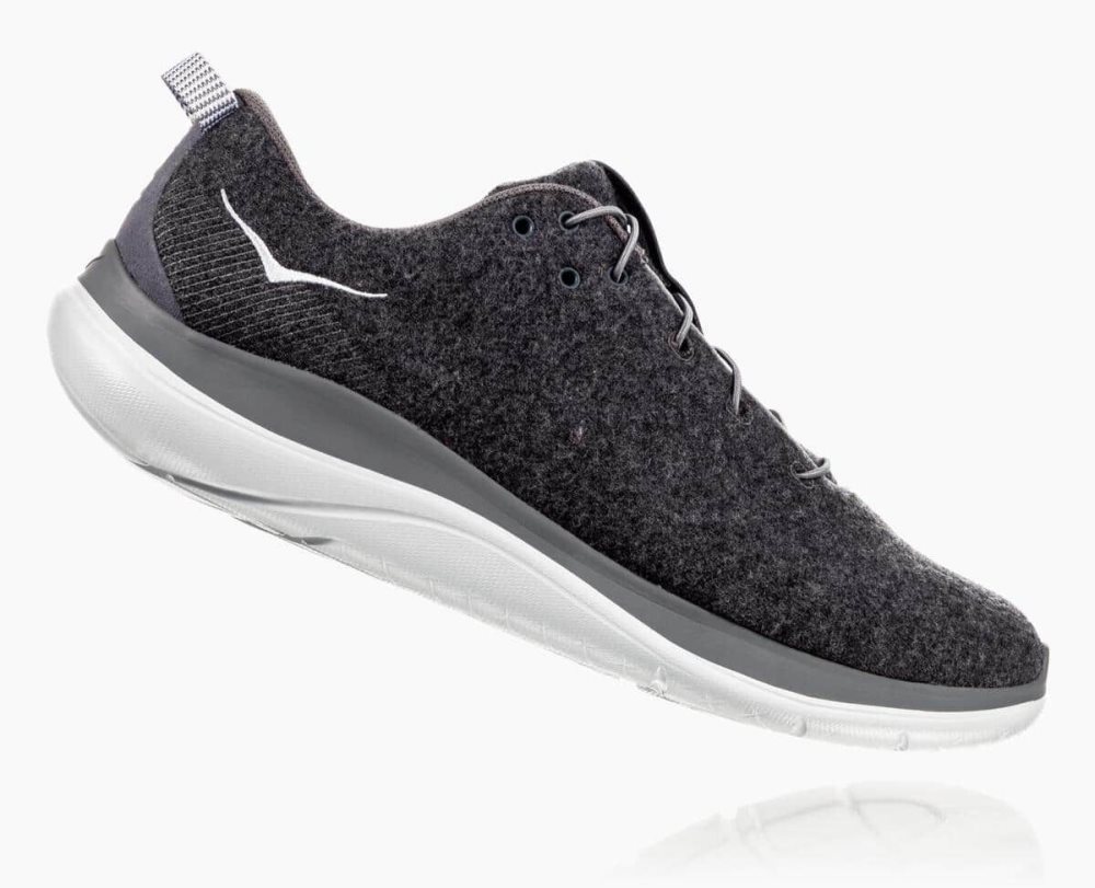 Dark Grey / Grey Hoka Hupana Flow Wool Wide | 03279QCBO