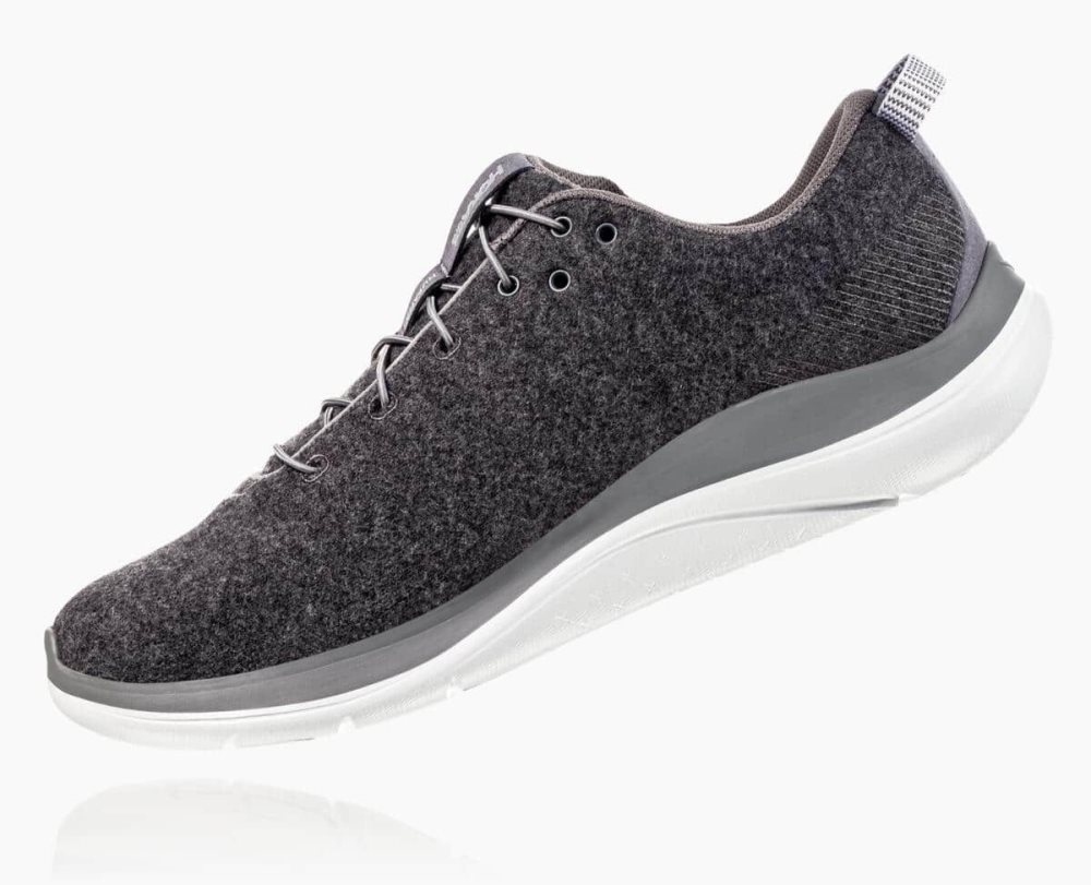 Dark Grey / Grey Hoka Hupana Flow Wool Wide | 03279QCBO