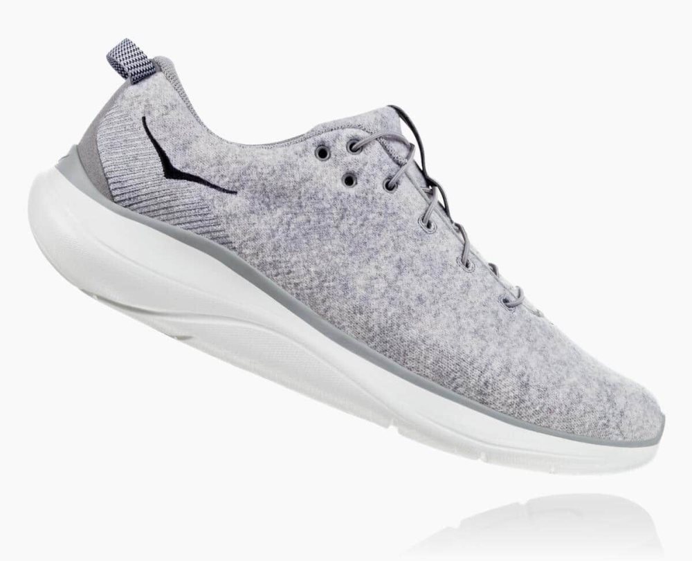 Deep Grey Hoka Hupana Flow Wool Wide | 95804IBRH