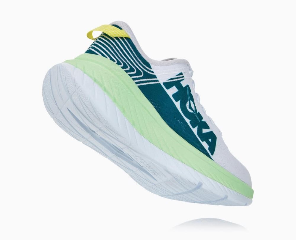 Green Grey / White Hoka Carbon X | 32615DGUR