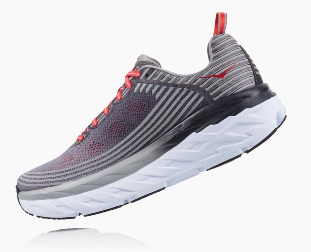 Grey Hoka Bondi 6 Wide | 31507INWG