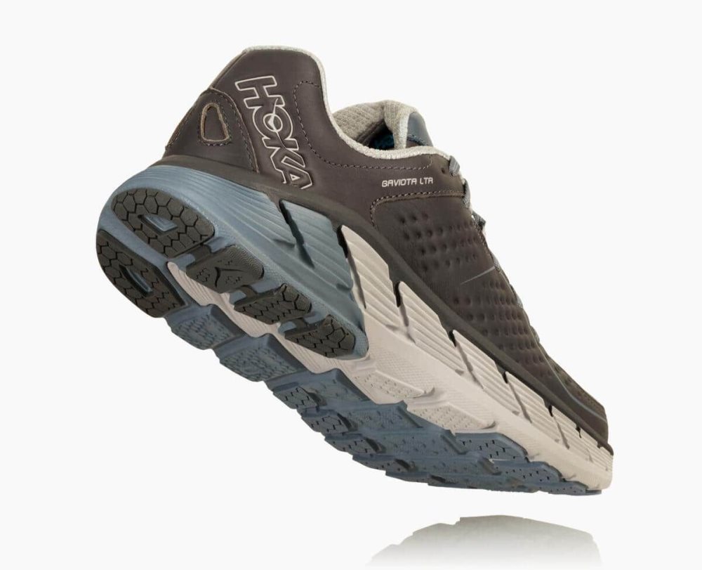 Grey Hoka Gaviota Leather Wide | 04975JCYB