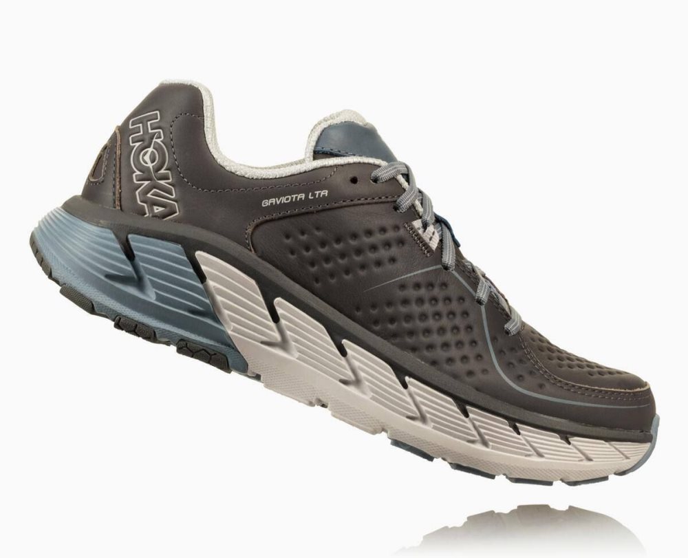 Grey Hoka Gaviota Leather | 24609BLNV