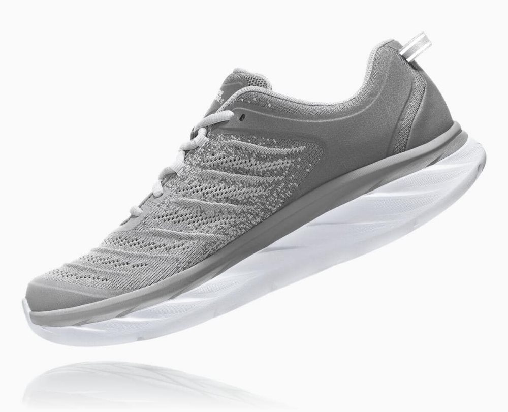 Grey / Silver Hoka Akasa Wide | 16489YKZQ