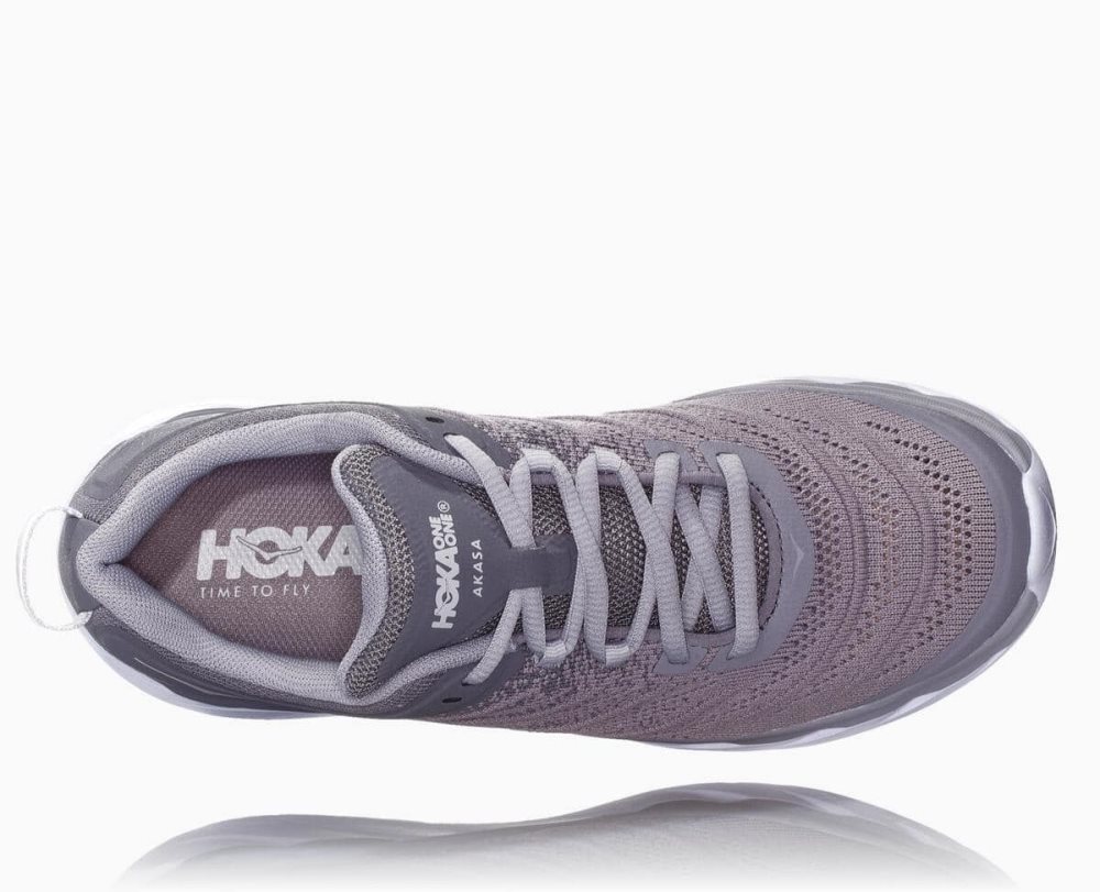 Grey / Silver Hoka Akasa Wide | 82937TMNG