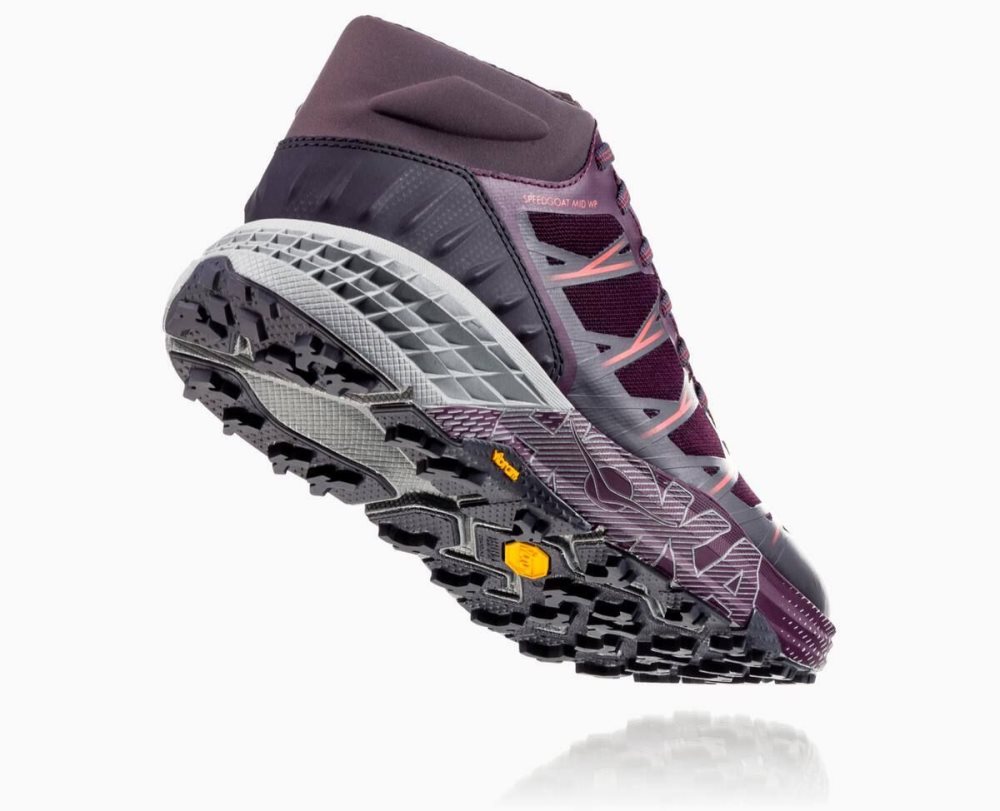 Obsidian / Purple Hoka Speedgoat Mid Waterproof | 26895UNVK