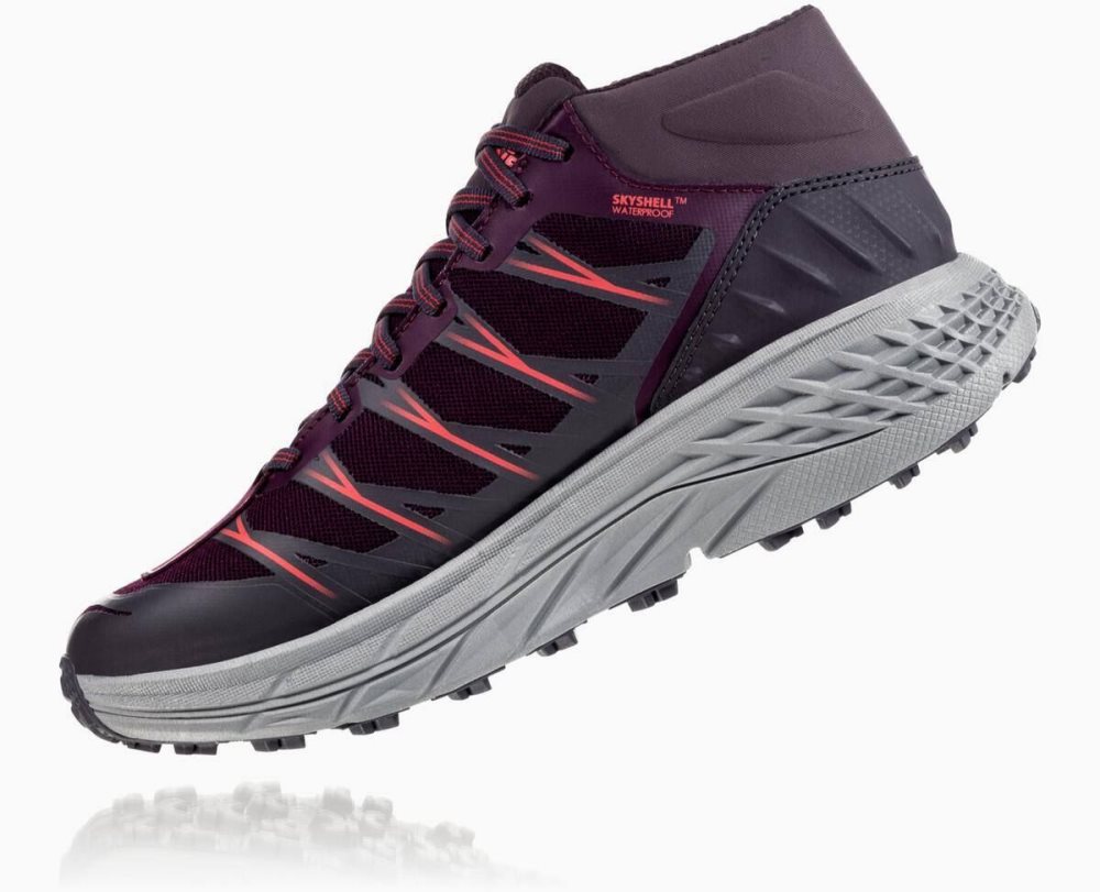 Obsidian / Purple Hoka Speedgoat Mid Waterproof | 26895UNVK