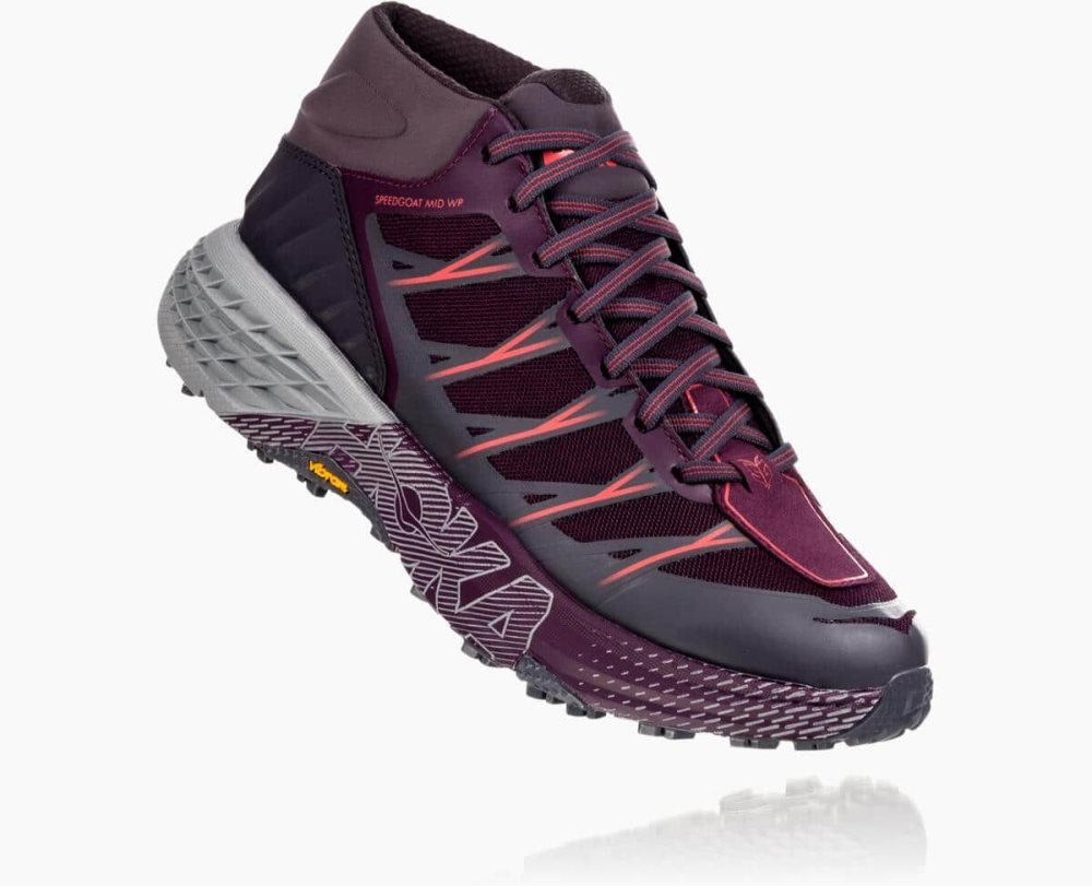 Obsidian / Purple Hoka Speedgoat Mid Waterproof | 26895UNVK