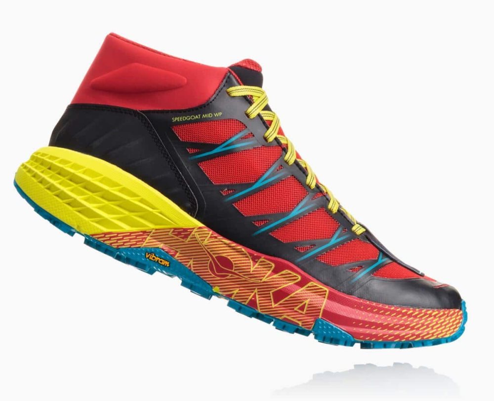 Red / Blue Hoka Speedgoat Mid Waterproof | 12357ULIK