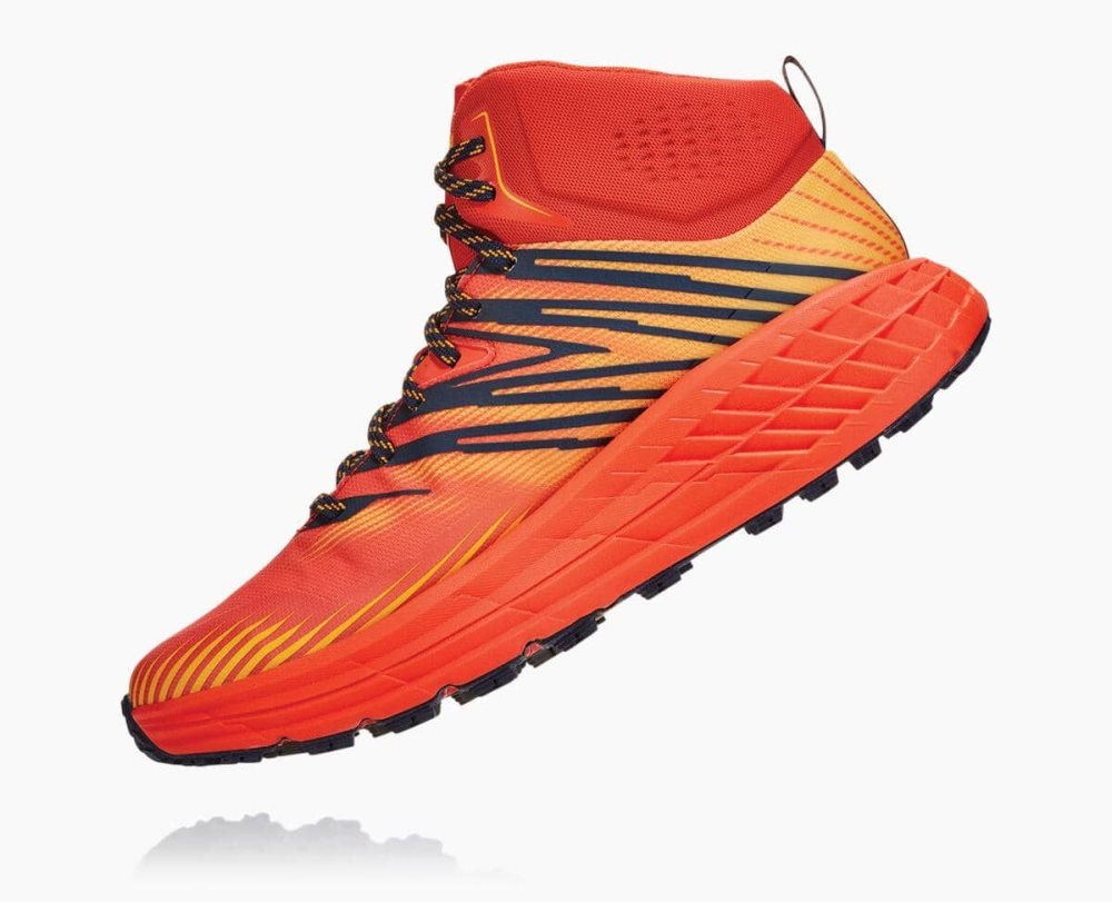 Red / Gold Hoka Speedgoat Mid GORE | 24681QZNM