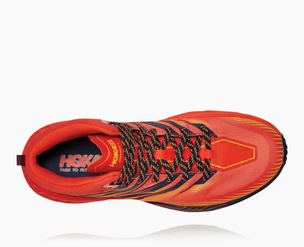 Red / Gold Hoka Speedgoat Mid GORE | 24681QZNM